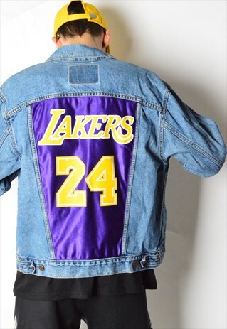 REWORKED VINTAGE 90S LEVIS DENIM JACKET X LAKERS
