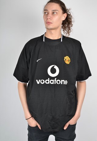VINTAGE NIKE MANCHESTER UNITED FOOTBALL SHIRT BLACK