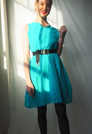 VINTAGE REVIVAL 1980'S BLUE LACE DRESS