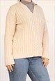 VINTAGE L.L.BEAN JUMPER OPEN COLAR IN BEIGE L