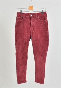 vintage 00s corduroy trousers in maroon