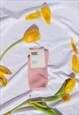 DUSKY PINK COLOUR BLOCK SOCKS