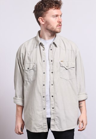 VINTAGE CORDUROY CORD SHIRT BEIGE