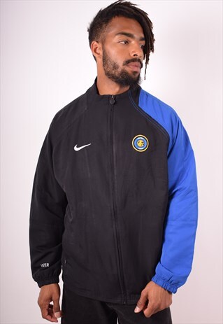 NIKE MENS VINTAGE INTER 1908 TRACKSUIT TOP JACKET LARGE 90S