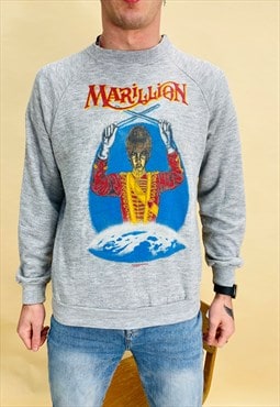 Vintage size L Marillion Band Tour Sweatshirt in Grey