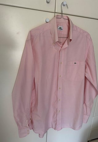 VINTAGE LACOSTE PINK SHIRT. SIZE 42. MADE IN FRANCE