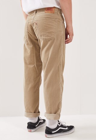 VINTAGE LEVI'S 521 STRAIGHT LEG CORDUROY TROUSERS