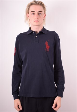 POLO RALPH LAUREN MENS VINTAGE POLO SHIRT MEDIUM 90S