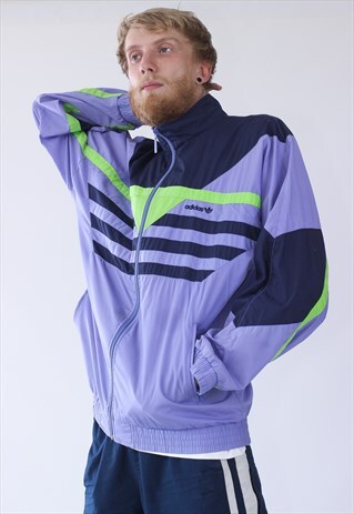 90S VINTAGE MENS ADIDAS TRACK SUIT LOGO WINDBREAKER JACKET
