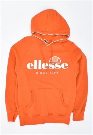 VINTAGE 90'S ELLESSE HOODIE JUMPER OVERSIZE ORANGE