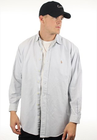 VINTAGE RALPH LAUREN YARMOUTH FIT LONG SLEEVE STRIPED SHIRT