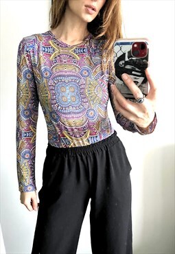 Kaleidoscope Colorful  Psychedelic Bodysuit 
