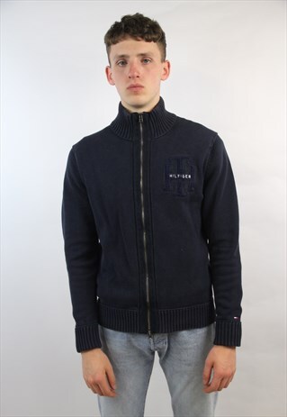 VINTAGE TOMMY HILFIGER NAVY THICK JUMPER