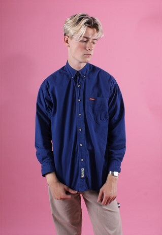 KICKERS BLUE LONG SLEEVED SHIRT