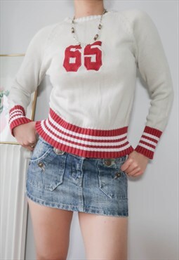 Vintage Y2K League Sportwear Cropped Sweater
