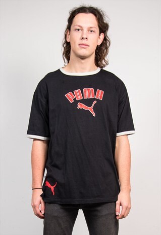 VINTAGE 90'S BLACK PUMA T-SHIRT