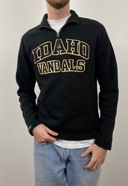 Vintage zip up black embroidered Idaho Vandals sweatshirt