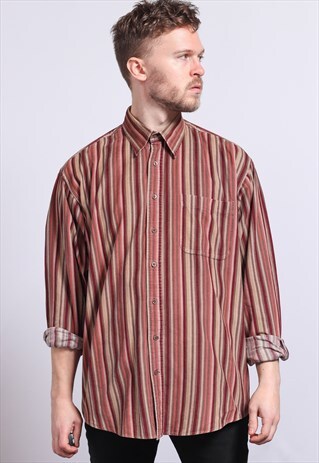 VINTAGE CORDUROY STRIPED SHIRT