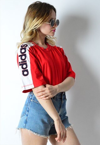 2004 RED EMBROIDERED ADIDAS T-SHIRT
