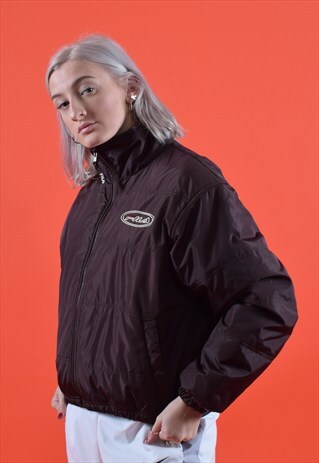 BROWN VINTAGE FILA LIGHTWEIGHT PUFFA STYLE JACKET