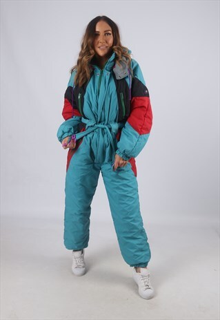 VINTAGE FULL SKI SUIT SNOW SPORTS UK 12 M (K2I)
