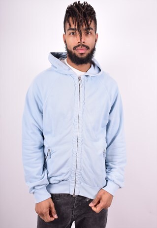 PUMA MENS VINTAGE HOODIE JACKET XL BLUE 90'S
