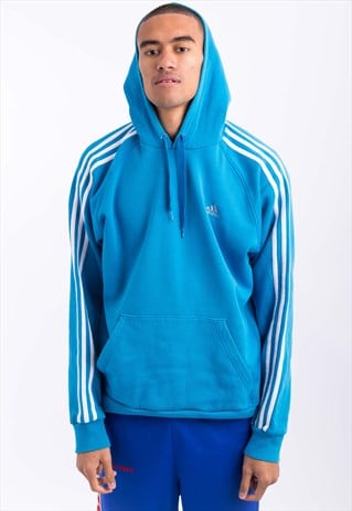 white and blue adidas hoodie