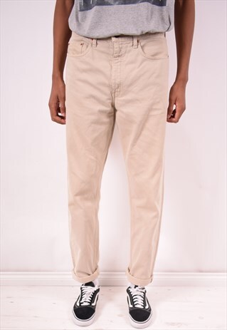 LEVI'S 615 MENS VINTAGE JEANS W34 L34 BEIGE 90S