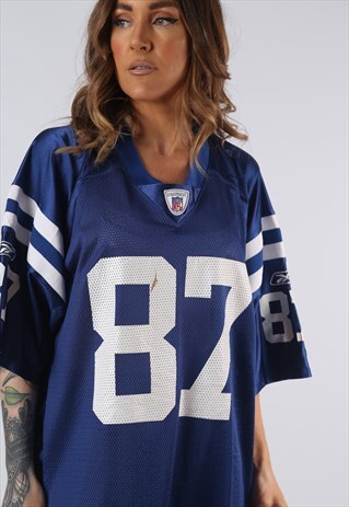 VINTAGE NFL OVERSIZED T-SHIRT FOOTBALL JERSEY TOP XL (A5L)