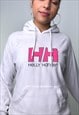 WHITE 90S HELLY HANSEN FLEECE HOODIE SWEATSHIRT