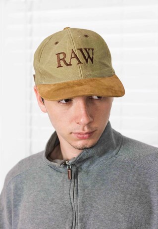 VINTAGE RAW BASEBALL CAP LOGO 90S ONE SIZE 3.3