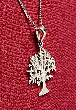 TREE OF LIFE SOLID SILVER NECKLACE, BOHO