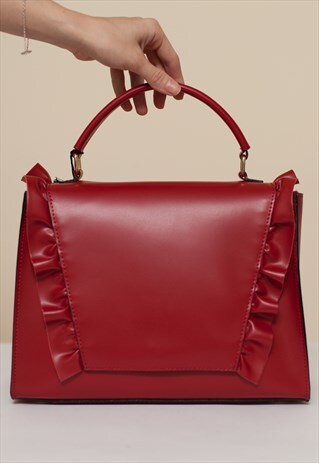 GENUINE LEATHER RED BAG