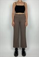  Armani Vintage Trousers 90s Brown High Waisted Straight Leg