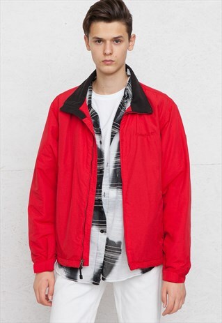 VINTAGE RED TIMBERLAND WINDBREAKER JACKET