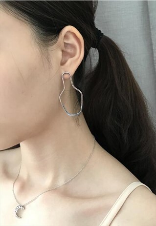 STERLING SILVER BIG VASE STUD EARRINGS
