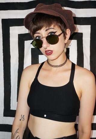 VINTAGE 90'S / Y2K GREEN LENSE AVIATOR SUNGLASSES