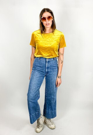 SAFFRON GOLD VELOUR TEE
