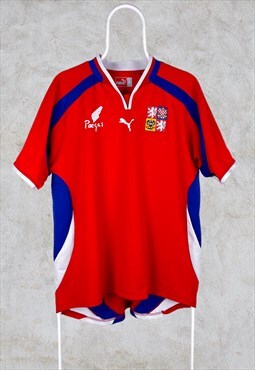 2000-02 Czech Republic Football Shirt Home Red XL