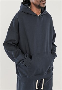 Navy Heavy Cotton Oversized Sweatshirts Unisex 