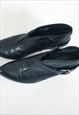 VINTAGE 00S REAL LEATHER SHOES IN BLACK