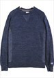 Champion 90's Crewneck Plain Jumper Small Blue
