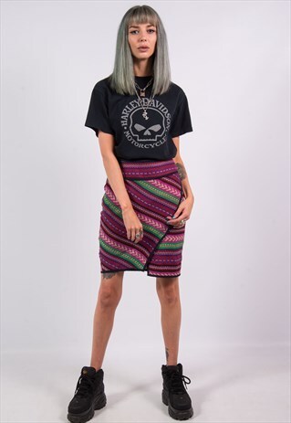 VINTAGE 90'S AZTEC STRIPED SKIRT