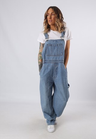 DENIM DUNGAREES GAP TALL LENGTH WIDE LEG UK 14 (55M)