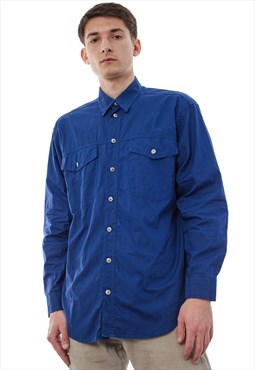 Vintage VERSACE Shirt 90s Blue