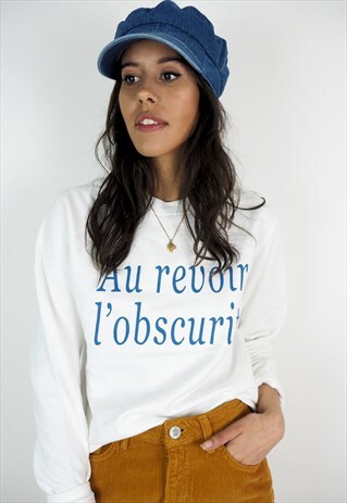 AU REVOIR L'OBSCURITE GRAPHIC SLOGAN SWEATSHIRT