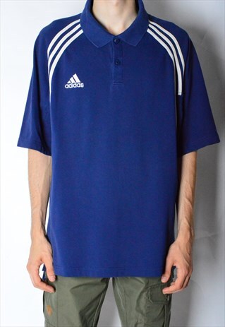 NAVY BLUE ADIDAS POLO SHIRT
