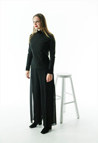 BLACK LONG SLEEVE SWEATER / BASIC BLACK TURTLENECK