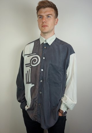 PURE SILK PATTERNED SHIRT