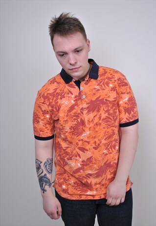 90S ORANGE HAWAII SHIRT, VINTAGE HOLIDAY POLO TSHIRT